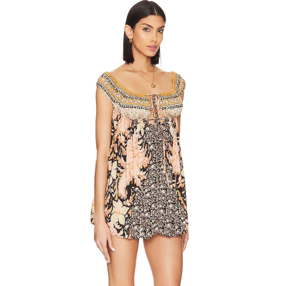 NEW Free People Bali Mariposa Slip Dress In Black Combo - Picture 11 of 15